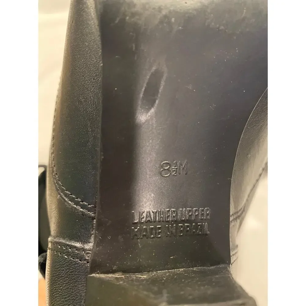 Vintage 90s Jennifer Moore Leather Witch Ankle Boots Size 8.5